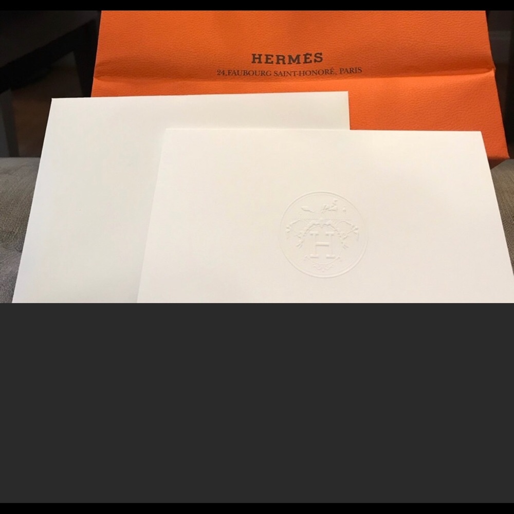 Authentic Hermès gift card and envelope